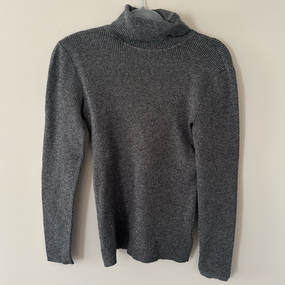 Grey Turtleneck Sweater